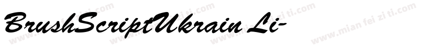 BrushScriptUkrain Li字体转换